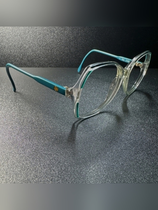 Gucci Accessories - Gucci Italy GG2102 135 65L Clear/Turquoise Eyeglasses